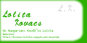 lolita kovacs business card